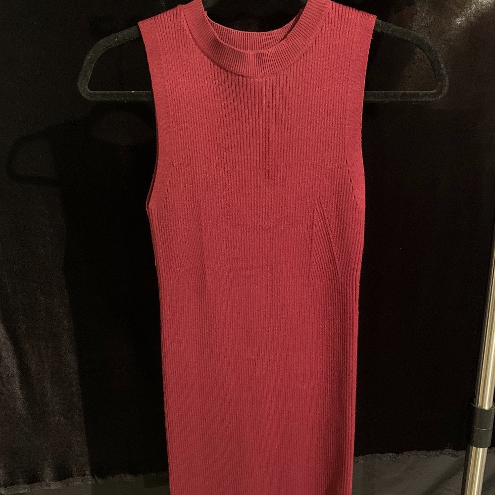 Size M Ribbed Forever 21 Maroon Sweater Dress